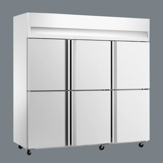 Commercial Kitchen Upright Refrigerator - 6 Doors - Chiller or Freezer
